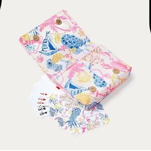 NWT Lilly Pulitzer card case with 2 sets playing cards unopened